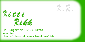 kitti rikk business card